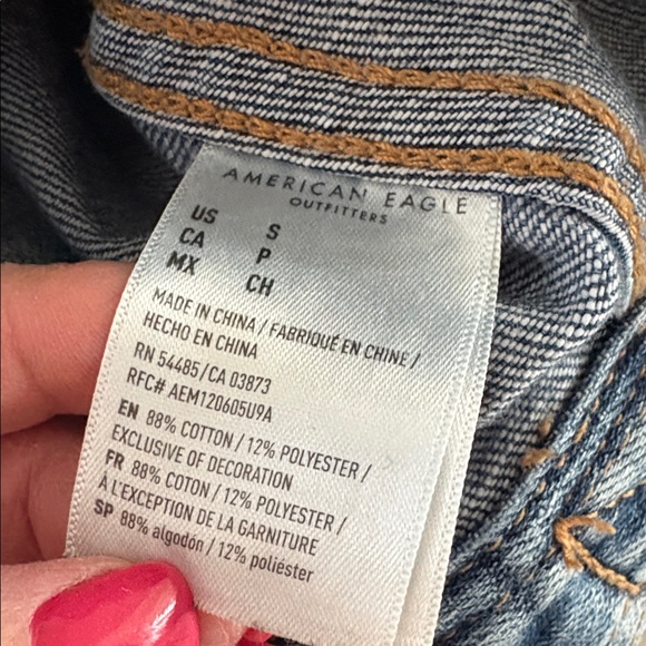 AE AMERICAN 🇺🇸 Eagle Vintage 90’s cropped  Denim Jeans Jacket
Women’s S M L - Picture 6 of 6